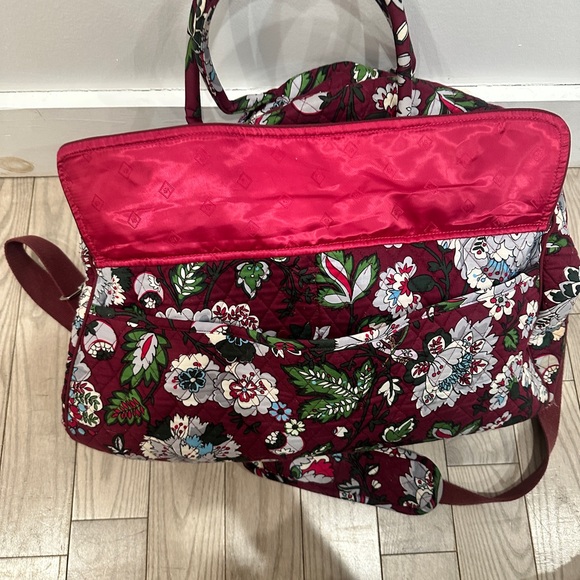 Vera Bradley Burgundy Floral Travel Bag - Picture 3 of 6